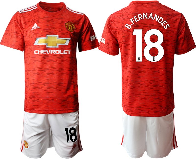 Men 2020-2021 club Manchester United home 18 red Soccer Jerseys