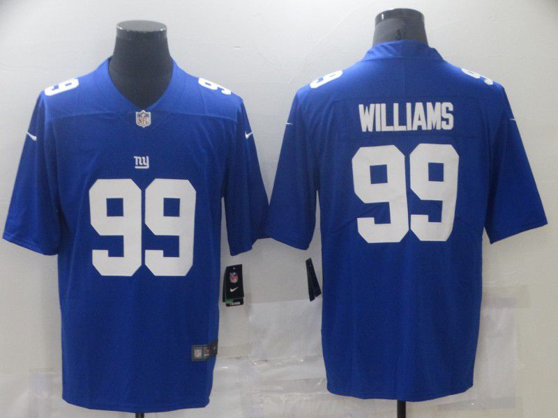 Men New York Giants 99 Williams Blue Nike Vapor Untouchable Limited 2021 NFL Jersey