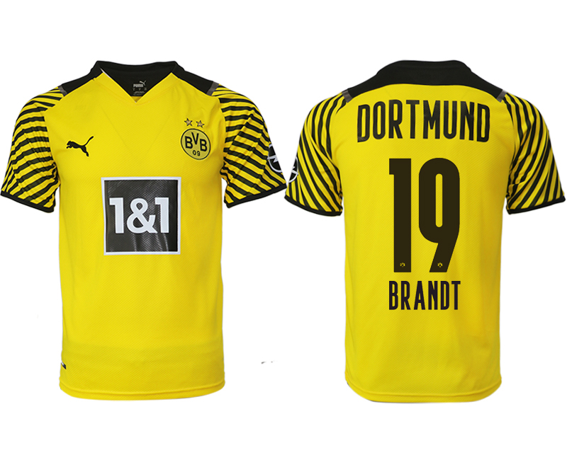 Men 2021-2022 Club Borussia Dortmund home yellow aaa version 19 Soccer Jersey