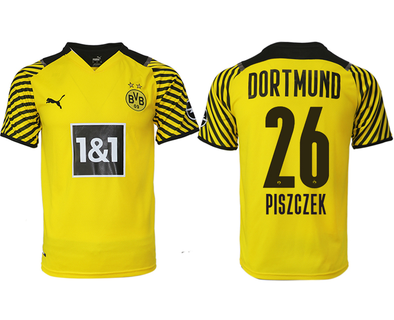 Men 2021-2022 Club Borussia Dortmund home yellow aaa version 26 Soccer Jersey