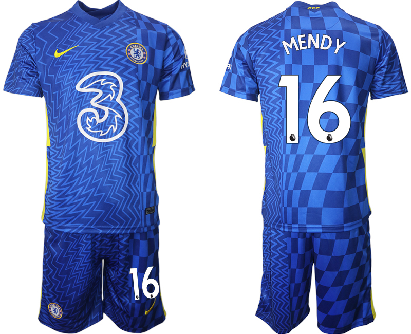 Men 2021-2022 Club Chelsea FC home blue 16 Nike Soccer Jerseys