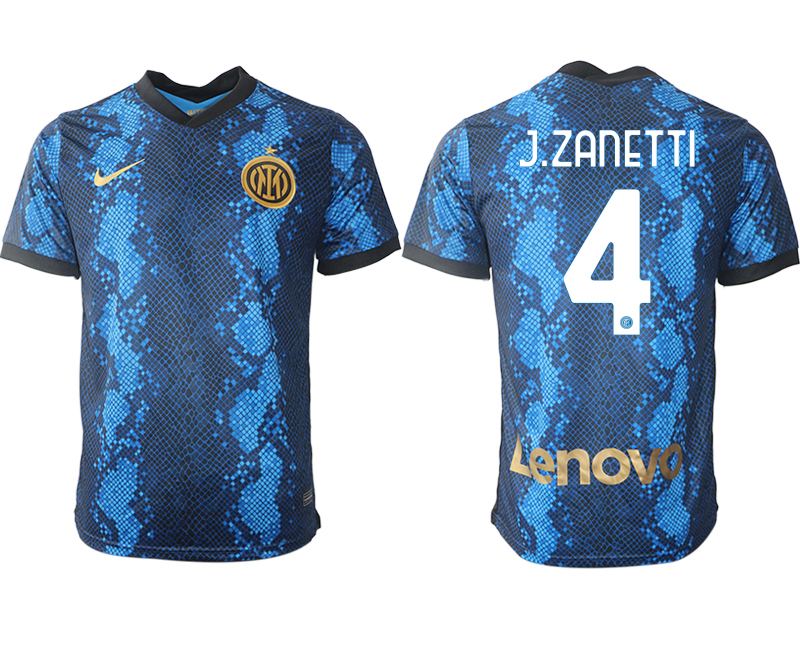 Men 2021-2022 Club Inter Milan home blue aaa versio 4 Nike Soccer Jersey