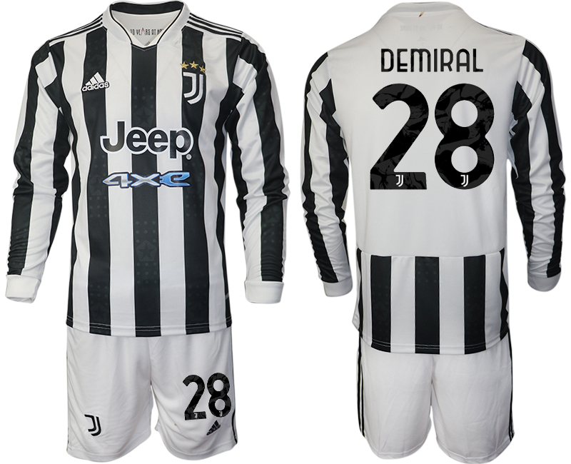 Men 2021-2022 Club Juventus home white Long Sleeve 28 Adidas Soccer Jersey