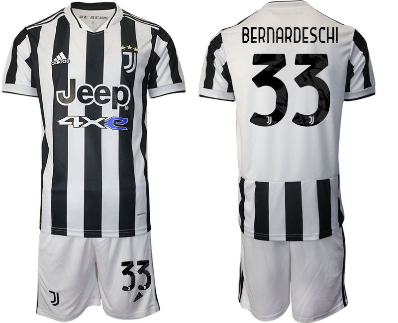 Men 2021-2022 Club Juventus home white 33 Adidas Soccer Jerseys