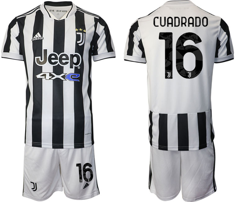 Men 2021-2022 Club Juventus home white 16 Adidas Soccer Jerseys