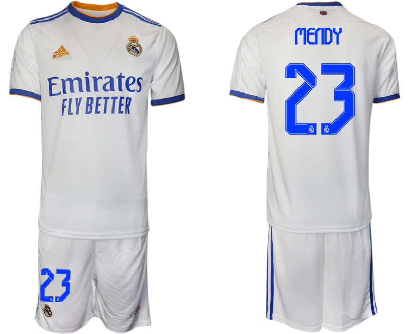 Men 2021-2022 Club Real Madrid home white 23 Soccer Jerseys