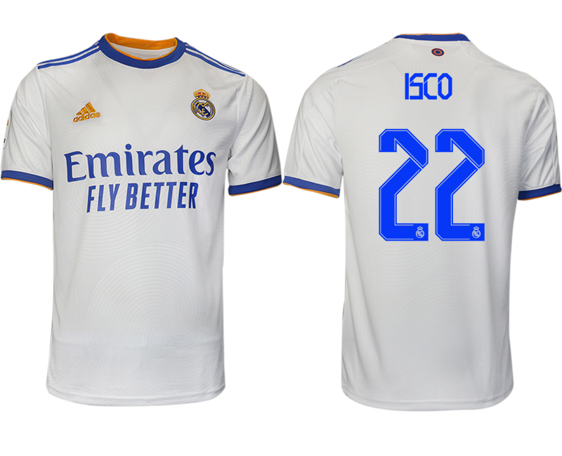 Men 2021-2022 Club Real Madrid home aaa version white 22 Soccer Jerseys