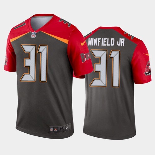 Men's Tampa Bay Buccaneers #31 Antoine Winfield Jr. Inverted Legend Pewter Jersey