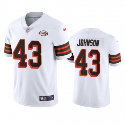 Cleveland Browns 43 John Johnson Nike 1946 Collection Alternate Vapor Limited NFL Jersey White