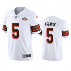 Cleveland Browns 5 Case Keenum Nike 1946 Collection Alternate Vapor Limited NFL Jersey White