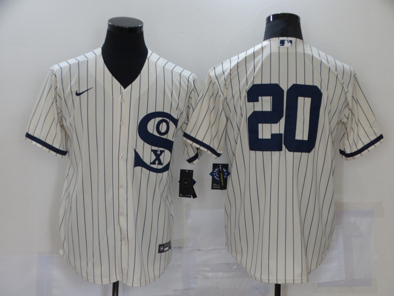 Men's Chicago White Sox #20 Danny Mendick 2021 Cream Field of Dreams Cool Base Stitched Nike Jersey