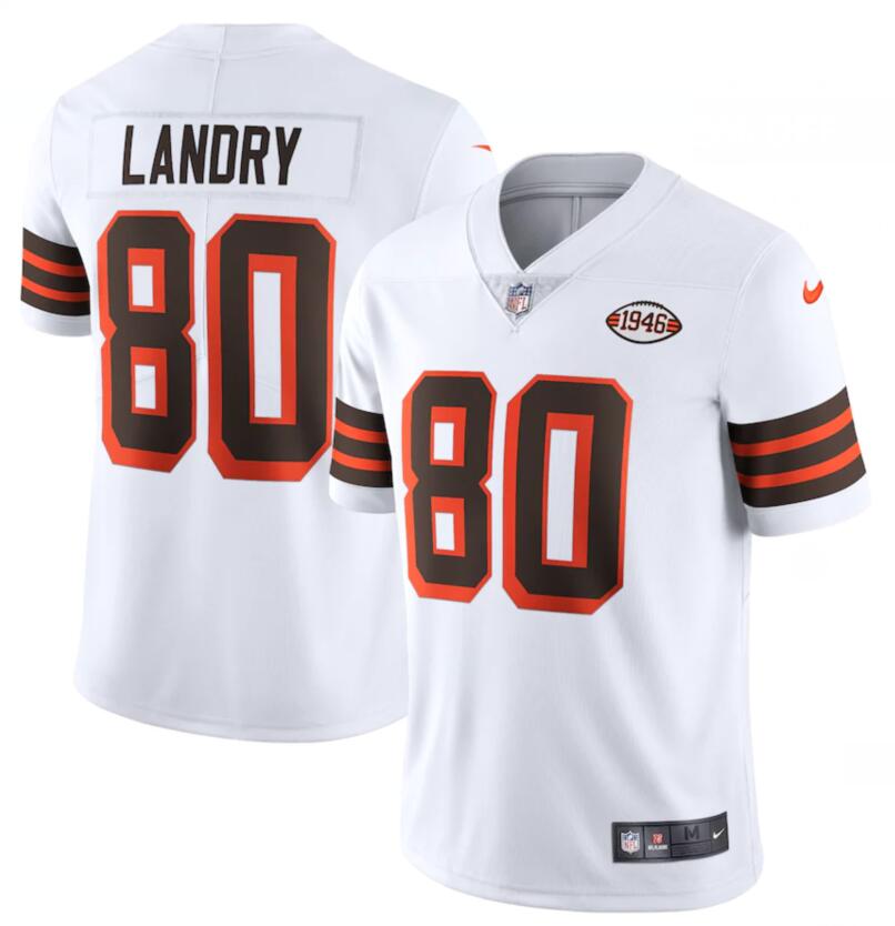 Nike Browns 80 Jarvis Landry White 1946 Collection Alternate Vapor Limited Jersey