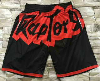 Men's Toronto Raptors Black Big Face Hardwood Classics Soul Swingman Throwback Shorts