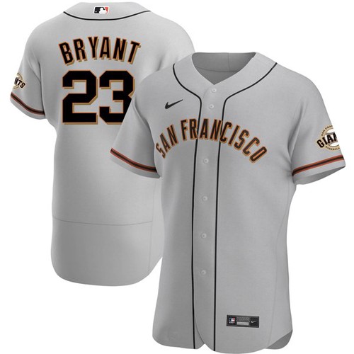 Men's San Francisco Giants #23 Kris Bryant Gray Flex Base Nike Jersey