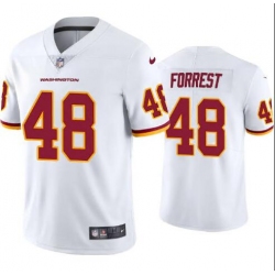 Men's Nike Washington Redskins #48 Darrick Forrest Football White Vapor Limited Jersey