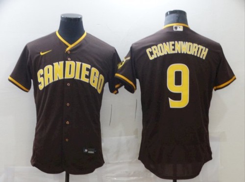 San Diego Padres 9 Jake Cronenworth Baseball Brown Jerseys