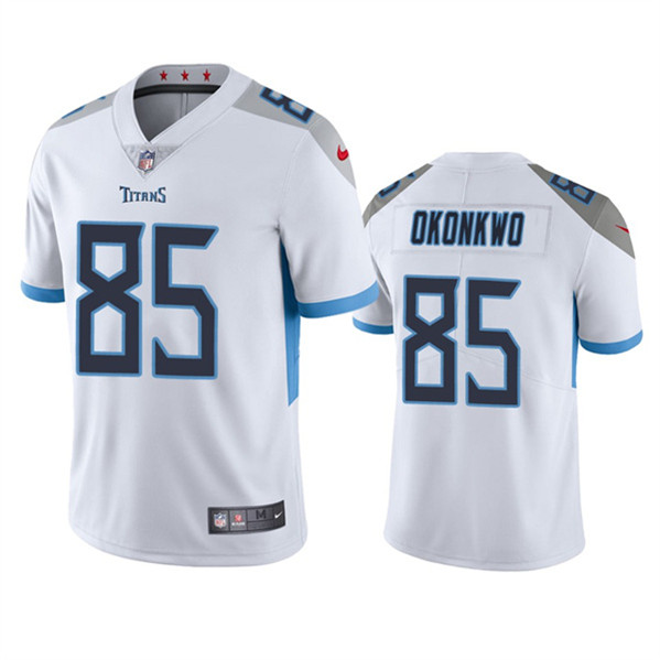 Men's Tennessee Titans #85 Chig Okonkwo White Vapor Untouchable Stitched Jersey