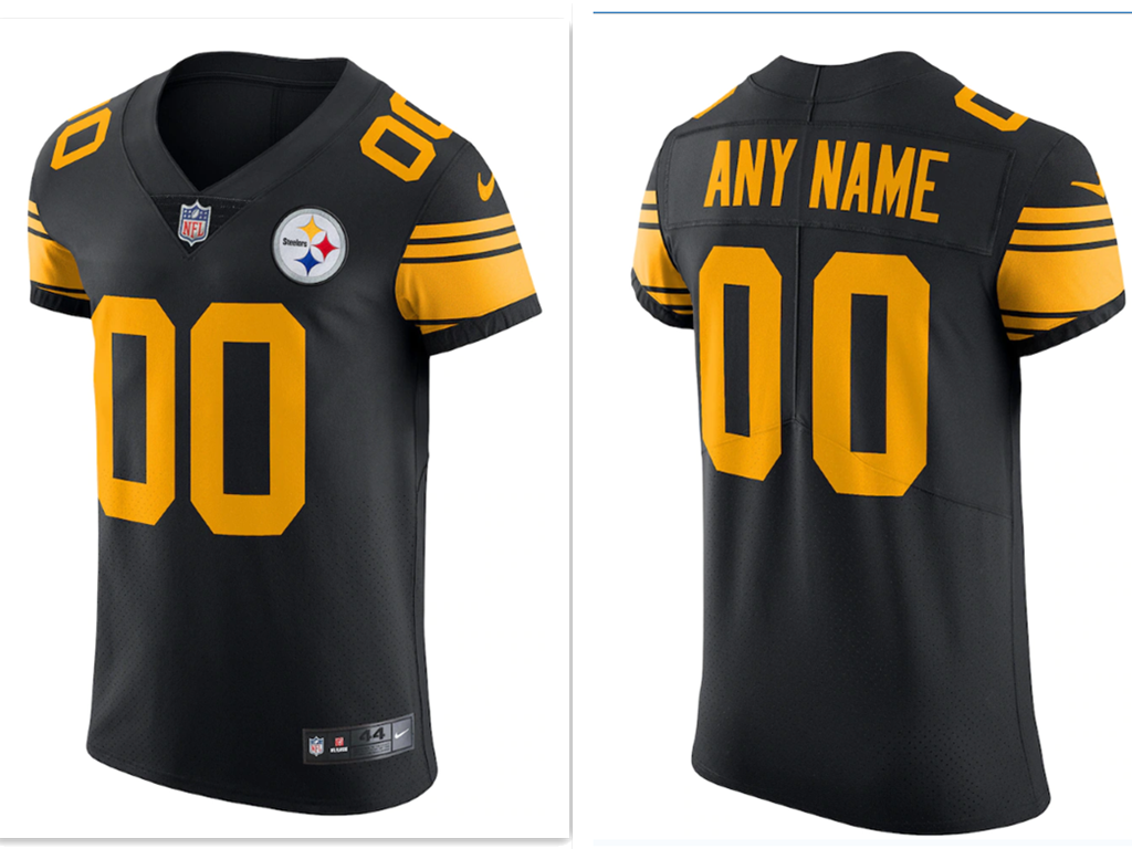 Men's Pittsburgh Steelers Black Vapor Untouchable Custom Elite Stitched NFL Jersey