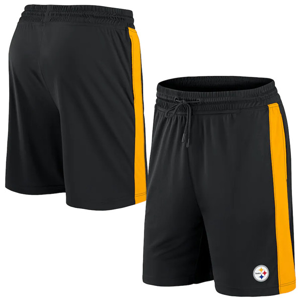 Men's Pittsburgh Steelers Black Performance Shorts