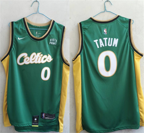 Men's Boston Celtics #0 Jayson Tatum Green Stitched Basketball Jersey