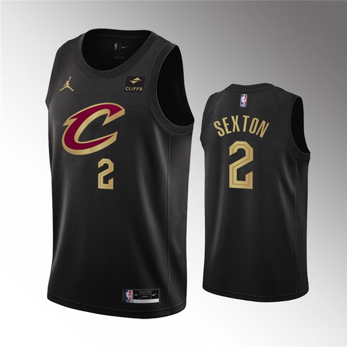 Men's Cleveland Cavaliers #2 Collin Sexton Black Statement Edition Stitched Basketball Jersey