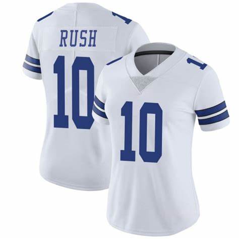 Women's Dallas Cowboys #10 Cooper Rush White Vapor Untouchable Limited Stitched Jersey