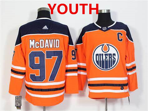 Youth Adidas Edmonton Oilers #97 Connor McDavid Orange Home Authentic Stitched NHL Jersey