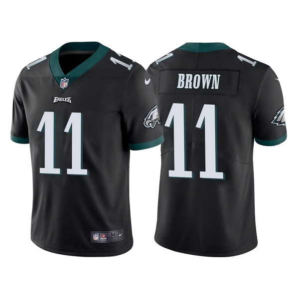 Youth Philadelphia Eagles #11 A. J. Brown Black Vapor Untouchable Limited Stitched Football Jersey