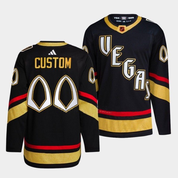 Men's Vegas Golden Knights Active Player Custom 2022 Black Reverse Retro 2.0 Stitched Jersey