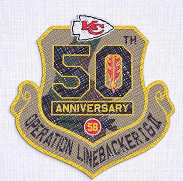 Kansas City Chiefs 50th Anniversary of Operation Linebacker Patch