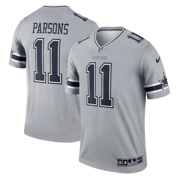 Men's Dallas Cowboys #11 Micah Parsons Gray Stitched Game Jersey