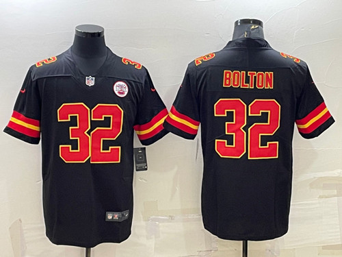 Men's Kansas City Chiefs #32 Nick Bolton Black Vapor Untouchable Limited Stitched Football Jersey