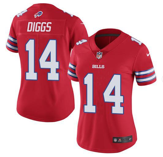 Women's Buffalo Bills #14 Stefon Diggs Red Vapor Untouchable Stitched NFL Nike Limited Jersey