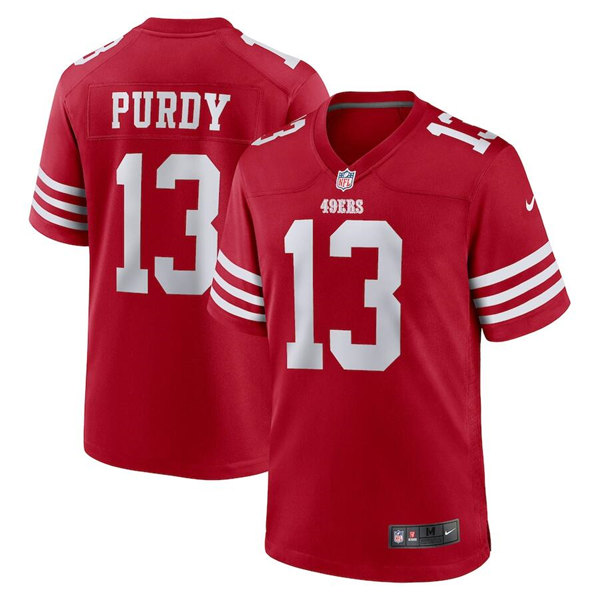 Men's San Francisco 49ers #13 Brock Purdy Red Stitched Game Football Jersey