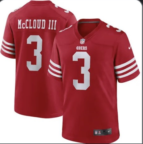 Men's San Francisco 49ers #3 Ray-Ray McCloud III 2022 Red Vapor Untouchable Stitched Football Jersey