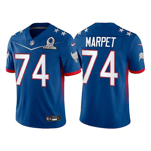 Men's Tampa Bay Buccaneers #74 Ali Marpet 2022 NFC Royal Pro Bowl Stitched Jersey