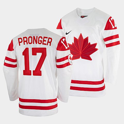 Men's Chris Pronger Canada Hockey White 2022 Winter Olympic #17 Salt Lake City Jersey