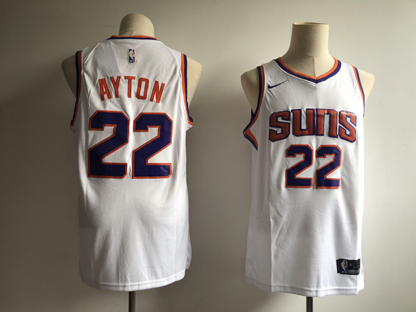 Men's Phoenix Suns #22 Deandre Ayton White Nike Swingman Stitched NBA Jersey