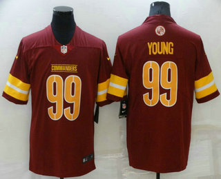 Men's Washington Commanders #99 Chase Young Red NEW 2022 Vapor Untouchable Stitched Nike Limited Jersey