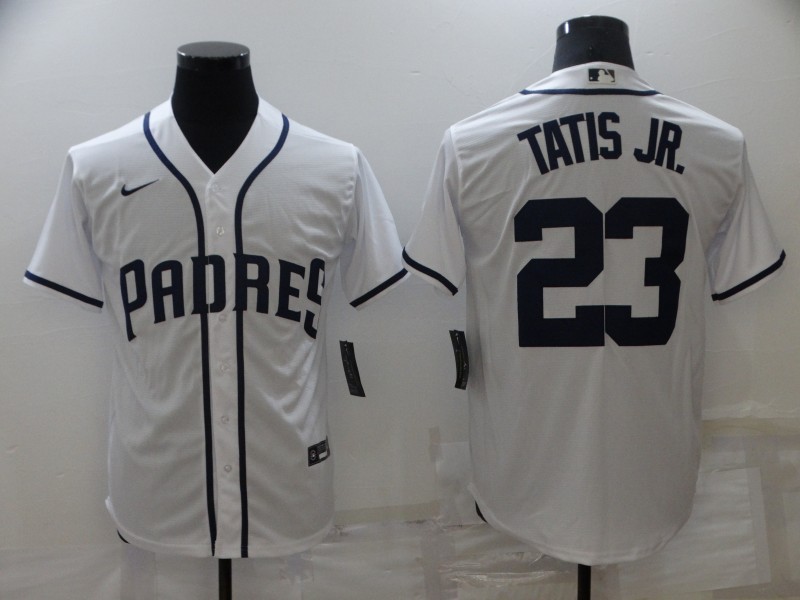 Men's San Diego Padres 23 Fernando Tatis Jr. White Cool Base Nike Jersey