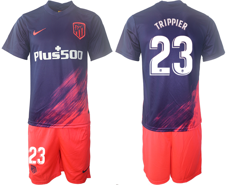 Men 2021-2022 Club Atletico Madrid away purple 23 Soccer Jersey