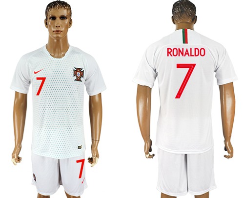 Portugal #7 Ronaldo Away Soccer Country Jersey