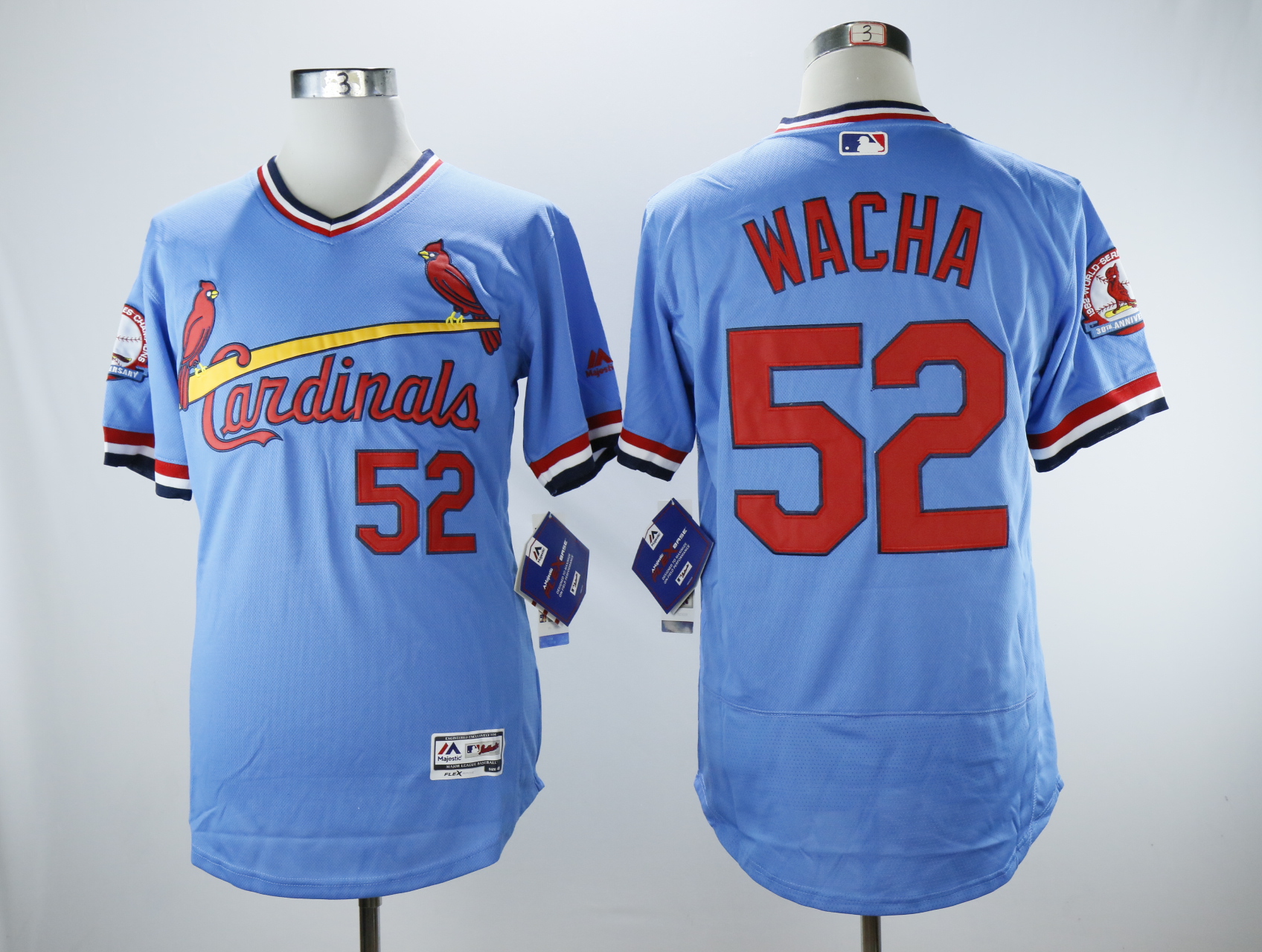 Men's St.Louis Cardinals #52 Michael Wacha Light Blue Cooperstown Collection Flexbase Stitched MLB Jersey