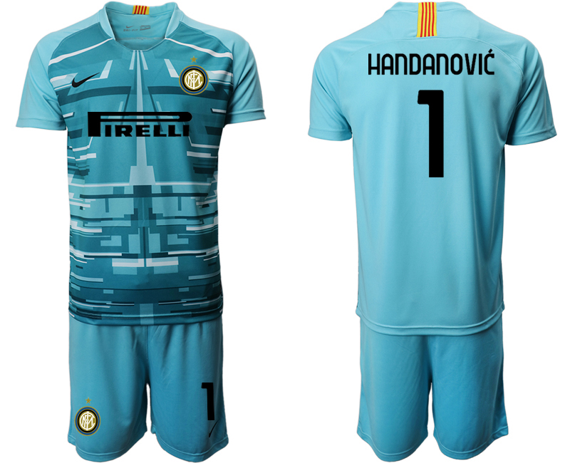 2020-21 Inter Milan 1 HANDANOVIC Blue Goalkeeper Soccer Jersey