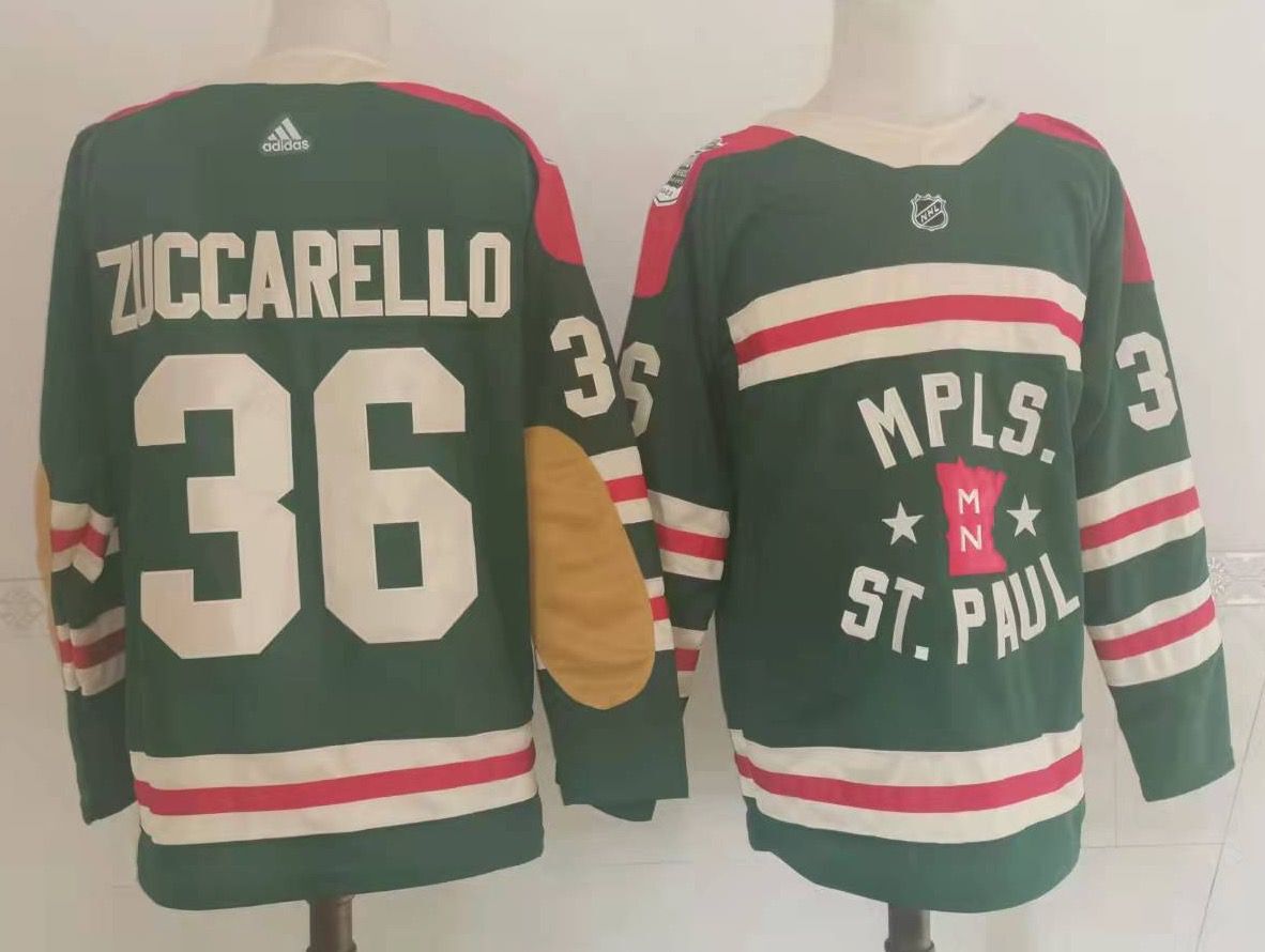 Men Minnesota Wild 36 Zuccarello Green Classic Edition 2022 Adidas NHL Jersey