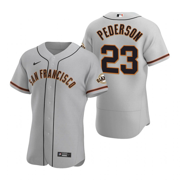 Men's San Francisco Giants #23 Joc Pederson Gray Flex Base Stitched Jersey