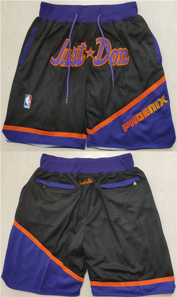 Men's Phoenix Suns Black Orange Shorts (Run Small)