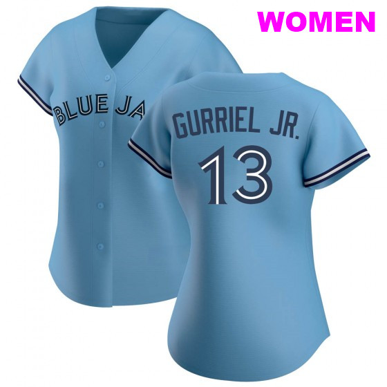 WOMEN'S TORONTO BLUE JAYS #13 LOURDES GURRIEL JR. BLUE JERSEY