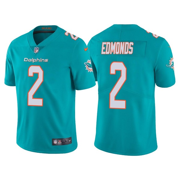 Men's Miami Dolphins #2 Chase Edmonds Aqua Vapor Untouchable Limited Stitched Football Jersey