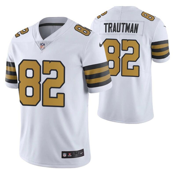 Men's New Orleans Saints #82 Adam Trautman Color Rush Stitched Jersey